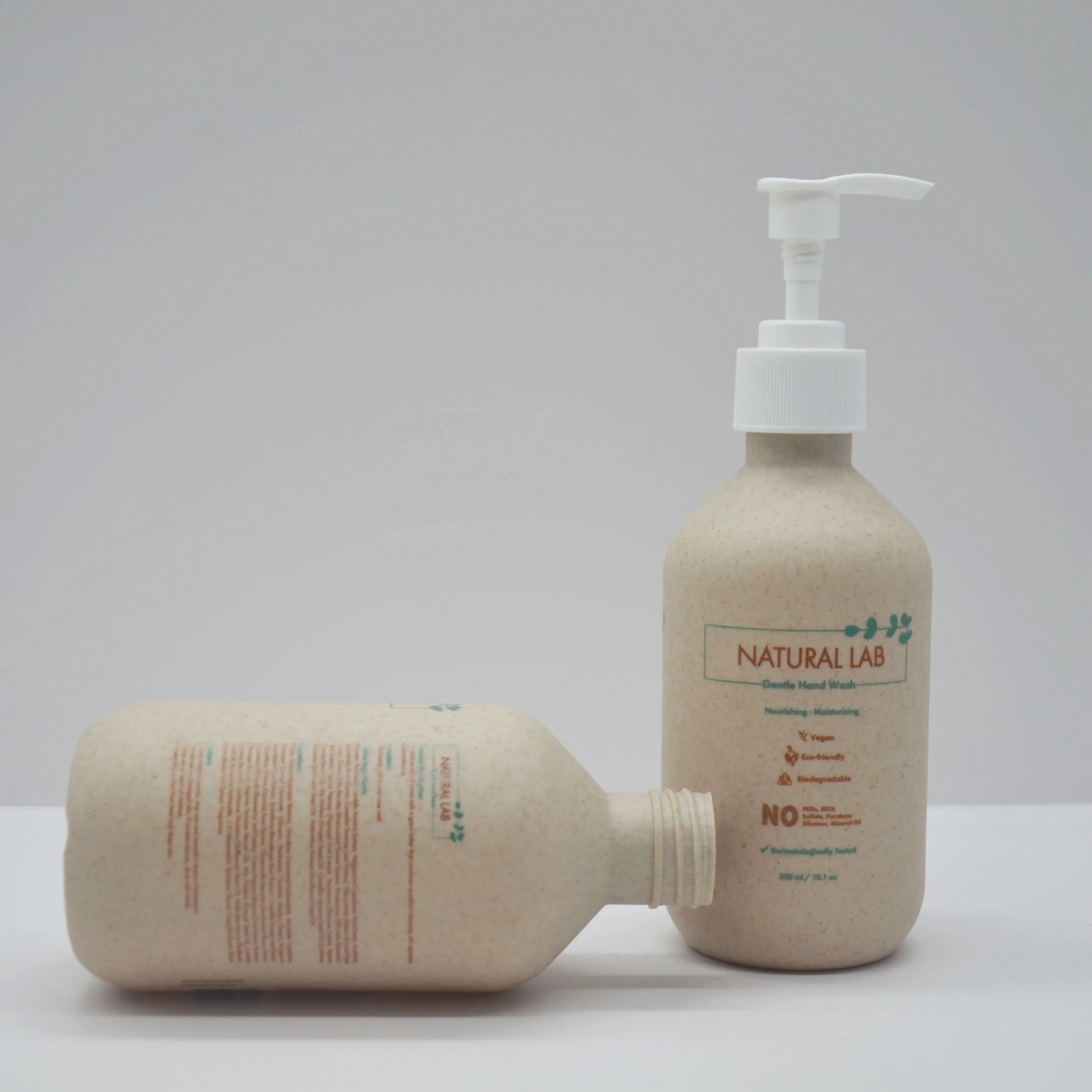 Banho de Shampoo Garrafa Vazia De Plástico Biodegradável Palha de Trigo Hot Venda Por Atacado de Luxo Personalizado Eco Friendly Embalagens de Cosméticos