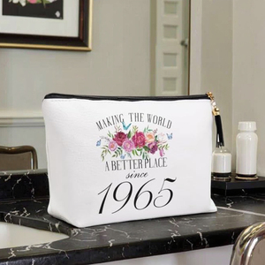 60 ° compleanno regalo divertente borsa <span class=keywords><strong>per</strong></span> il trucco alla moda custodie cosmetiche portatili lettera di viaggio <span class=keywords><strong>per</strong></span> la nonna mamma - Product Image 1