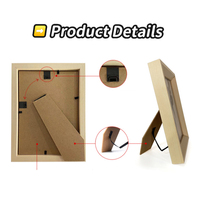 Cadre photo personnalisé en MDF avec passe-partout, moderne, pour table ou mur, noir, blanc, brun naturel, décoration intérieure, OEM