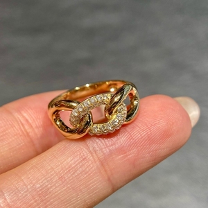 Anillo Cubano de Lujo Aazuo de Oro Amarillo Sólido de 18K con Diamantes Cultivados en Laboratorio, Joyería Vintage para Mujer, Regalo de Amor de Alta Gama para Fiestas - Product Image 2