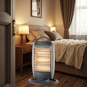 Chất Lượng Cao 1200W Xách Tay Năng Lượng Mặt Trời Quạt Nóng Cho Phòng Ngủ Khu Vườn Phòng Khách Phòng Tắm-Halogen Yếu Tố Sưởi Ấm Châu Âu - Product Image 4