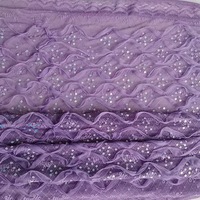 Vente directe usine Tissu maille extensible à sequins épais 100% Nylon Résistant à l'abrasion Vêtements pour filles Broderie dentelle Lettre PA