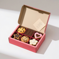 Emballage en papier pour pâtisserie de qualité supérieure, emballage alimentaire de qualité alimentaire, emballage à emporter pour mochi, donuts, boîtes à biscuits roses avec inserts
