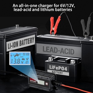 Cargador de Batería Inteligente para Automóvil, Mantenedor, Desulfatador, Pantalla LCD, 6V 12V 2A, para Baterías AGM de <span class=keywords><strong>Litio</strong></span>-Ion y Plomo-Ácido - Product Image 3