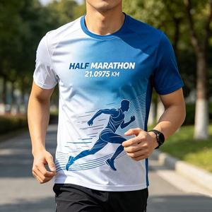 Camiseta Deportiva Personalizada de Fábrica Profesional, Camisetas de Sublimación para Correr, 100% Poliéster, Camiseta para Eventos de Maratón - Product Image 1