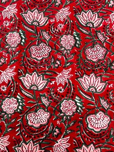 Large Cotton Quilted Block Printed Wash Bag | Embroidered Handmade | Toiletry Bag | Cosmetic Bag Block Print Travel Accessory - Product Image 3