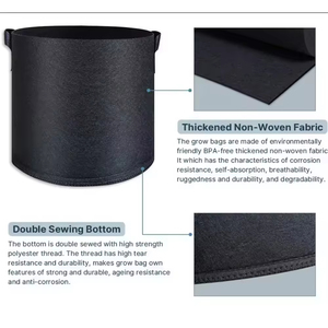 Bolsas de cultivo de tela de 11 <span class=keywords><strong>litros</strong></span> de 3 galones de Guangdong, <span class=keywords><strong>macetas</strong></span> de vivero no tejidas personalizables para proyectos ecológicos - Product Image 4