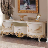 Ensemble canapé sectionnel en bois massif sculpté de style européen en feuille d'or pour hôtel palais ou villa de luxe meubles de salon