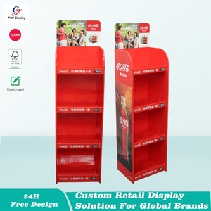 Exhibidor de Cartón Promocional de 4 Niveles con Diseño de Personajes de Dibujos Animados para Bebidas, Vino y Latas de <span class=keywords><strong>Coca</strong></span> Cola, de Proveedores Chinos - Product Image 2