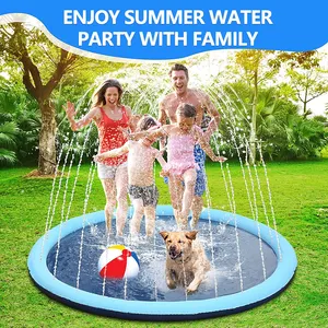 Outdoor Dog Water Splash Pad Non-slip Dog Swimming Pool Dog Water Toy