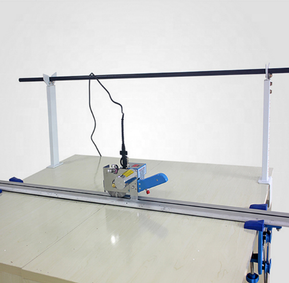 Electric Round Knife Cloth End Edge Cutter Apparel Fabric Roller Blinds End Cutting Table Machine