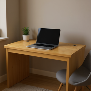 Scrivania per computer in bambù 43,3x21,7 pollici, stile elegante per uso domestico o in ufficio - Product Image 2