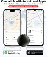 Localizador de Doble Sistema, Compatible con Apple Find My y Google Find Hub, Localiza tus Objetos en Cualquier Momento.