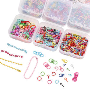 Boucle de homard corne de <span class=keywords><strong>mouton</strong></span> ongles bijoux à bricoler soi-même accessoires coloré oeil de <span class=keywords><strong>mouton</strong></span> boucle ouverte boucle fermée chaîne matériel boîte d'emballage - Product Image 2