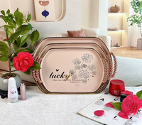 3-delige Set Creatieve Opbergbakjes Snack Fruitplaat Sieraden Opbergbakjes Parfum Cosmetisch Dienblad