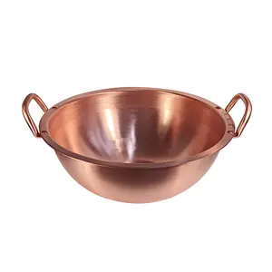 99.9% copper User Friendly Original Copper Cooking Pans Industrial Copper Cooking Pot For Sale