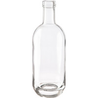 Botellas de vidrio Polo redondeadas de 500ml con tapas de tapón de corcho de 19mm para jugo de fruta, agua mineral, licores, vino, cordiales