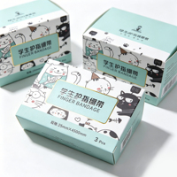 Boîtes d'emballage personnalisées Kawaii Cartoon, carton pliable vert menthe avec illustration de chat mignon