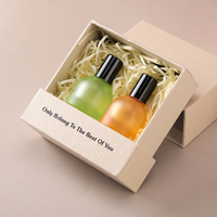 Botol Roll On Minyak Serum Esensial Grosir 10ml, Botol Kaca Parfum Deodoran Kosmetik Berlapis Embun dengan Kotak Kertas