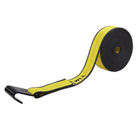 Sangles de treuil robustes Force Brand de 2 po, jaunes, 30 pi, pour remorque à plateau avec crochet plat, capacité de 3335 lb, en polyester durable