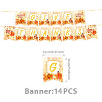 Ensemble de vaisselle sur le thème de la dinde pour Thanksgiving, assiettes en papier, gobelets, serviettes, ballons, bannière, guirlandes, spirales suspendues, décorations de Thanksgiving