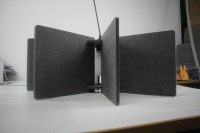 Lampe Colorbo en PET gaufré à double tête de ventilateur, gris