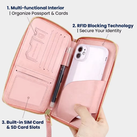 Dompet Paspor Kulit PU Premium, Organizer Perjalanan, Pelindung Dokumen Anti RFID, Tempat Penyimpanan, Logo Kustom, Grosir Perlengkapan Perjalanan