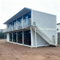 Villa de vacances préfabriquée moderne à deux étages en structure légère en acier, maison conteneur sandwich pour chambre à coucher
