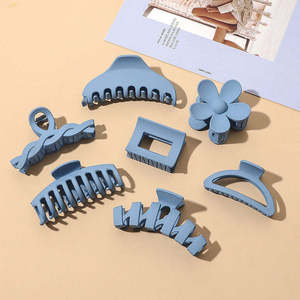 ODM coréen givré bleu série <span class=keywords><strong>nordique</strong></span> Clips femmes mode tout Match requin pince femme queue de cheval mat géométrique pince à cheveux griffe - Product Image 5