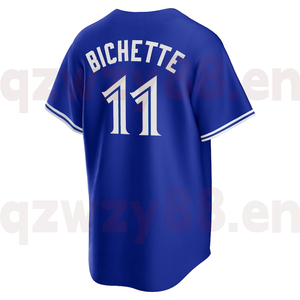 Jersey Baseball Toronto US Kustom Grosir, Kaos Unisex, Pakaian Olahraga Bernapas # 27 Guerrero Jr Jahitan Murah - Product Image 2