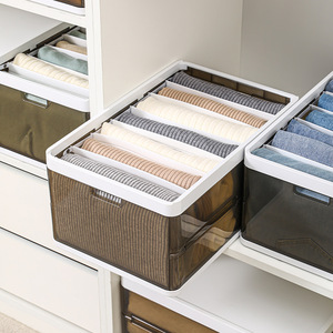 Caja de Almacenamiento de Ropa Plegable de Plástico con Compartimentos para Pantalones, Camisetas, Libros, Armario - Caja de Almacenamiento Grande - Product Image 5