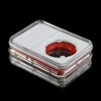 Rectangle En Plastique Boîte de Collection De Pièces de Monnaie Dalle Boîte De Rangement
