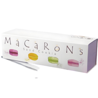 Boîte à macarons de qualité supérieure en papier couché mat avec motif gaufré pour les fêtes