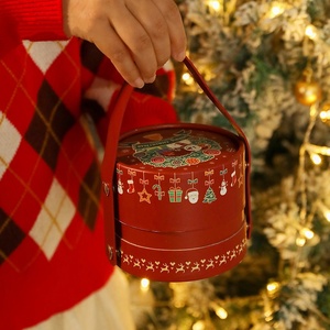 JOYWOOD Boîte cadeau de Noël festive pour emballer des pommes avec un design élégant de décoration de vacances - Product Image 5