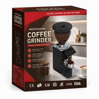 Machine à café expresso électrique, moulin à café à réglage de la finesse de mouture et dosage programmé pour barista professionnel et domestique