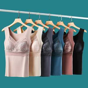 Venta al por mayor de ropa interior térmica sexy para <span class=keywords><strong>mujer</strong></span>, chaleco largo y cálido de invierno, nuevo, talla grande, sin costuras, camisetas sin mangas para <span class=keywords><strong>mujer</strong></span> - Product Image 2