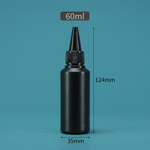 30ml, 60ml, 100ml black pointed-nose <b>bottle</b>, <b>light</b>-proof pointed-nose <b>bottle</b>, PE plastic <b>bottle</b>, ink <b>bottle</b>, UV dispensing - Product Image 1
