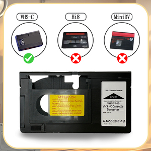 Adaptateur de cassette VHS-C vers VHS à commande mécanique pour magnétoscopes, caméscopes <span class=keywords><strong>SVHS</strong></span>, JVC, alimenté par batterie, en plastique, usage domestique - Product Image 4