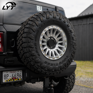 Rines <span class=keywords><strong>LYT</strong></span> Personalizados de 17 Pulgadas, Forjados, Todoterreno, Estilo Beadlock, de Aleación, para Jeep Bronco Tacoma 6x139.7, Compatibles con Camionetas Jeep - Product Image 3