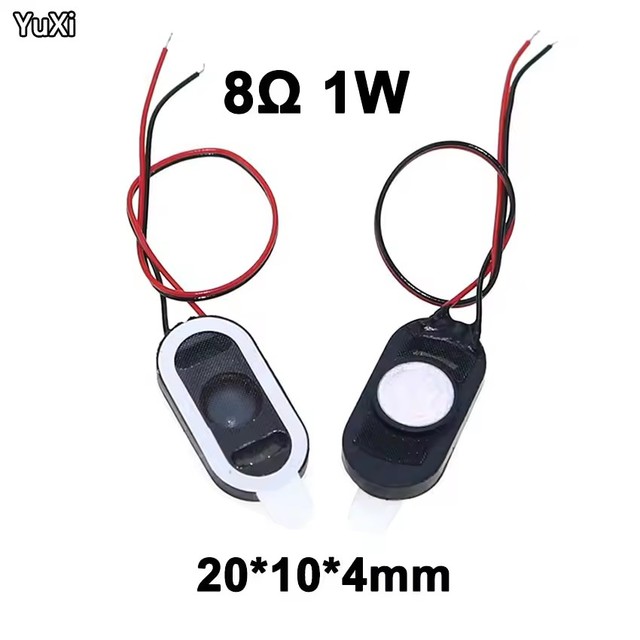 Oval Tablet phone tablet micro speaker 1W 8 Ohms 20*10*4mm With Wires DIY Audio Accessories
