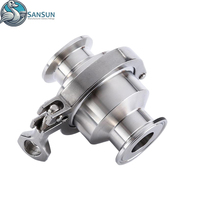 Clapet anti-retour sanitaire à raccordement par collier SS304 SS316L pour le refroidissement liquide des centres de données