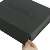 Caja de regalo de cartón rígido con cierre abatible magnético impreso personalizado para embalaje de bolígrafo