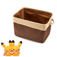 Panier de rangement en tissu coton et lin de 24,6 L, pliable, avec poignées en coton, vente en ligne