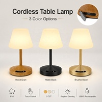 Lampe de table LED sans fil 5200 mAh rechargeable, tactile et à intensité variable, veilleuse simple et flexible DC pour restaurant, hôtel, bar, vente en gros