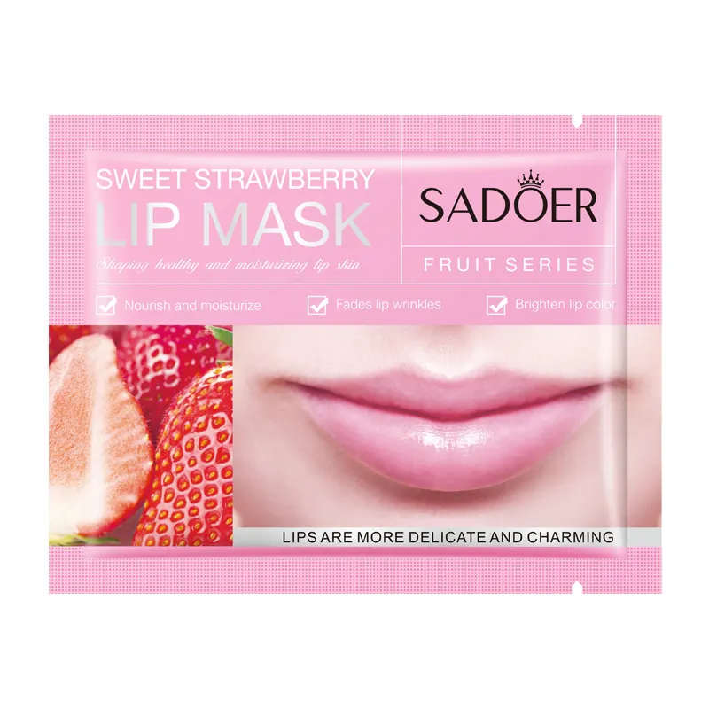 SADOER Fruit Extract Moisturizing Lip Mask Avocado Orange Strawberry Blueberry Lightening Lip Wrinkles Beauty Health Lip Mask
