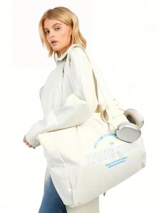 Custom Cotton Canvas Tote Bag Wholesale Reusable Handle Shopping Bag with Customized Logo <b>Printed</b> - Product Image 5