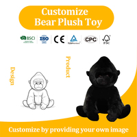 Almohada de Peluche de Chimpancé, Relleno de Algodón PP, Logotipo Personalizado, ODM OEM, Regalo Conmemorativo para Eventos y Cumpleaños