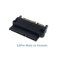 Adaptador SATA de 22 Pines en Ángulo Recto (90°) Macho a Hembra, Conector Convertidor de Extensión Serial ATA de 7+15 Pines