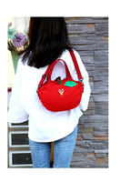 Sac à bandoulière en toile de style coréen INS, broderie de fruits de dessin animé, forme de banane, sac à bandoulière pour téléphone portable, sac à bandoulière mignon pour fille