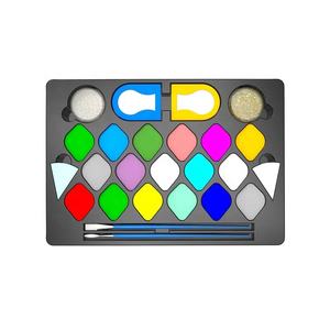 Super March-pintura facial ecológica personalizada para halloween para niños, pintura facial de <span class=keywords><strong>maquillaje</strong></span> a base de agua <span class=keywords><strong>militar</strong></span> que brilla en la oscuridad - Product Image 1